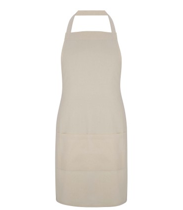 Tablier à bavette unisexe recyclé avec poches